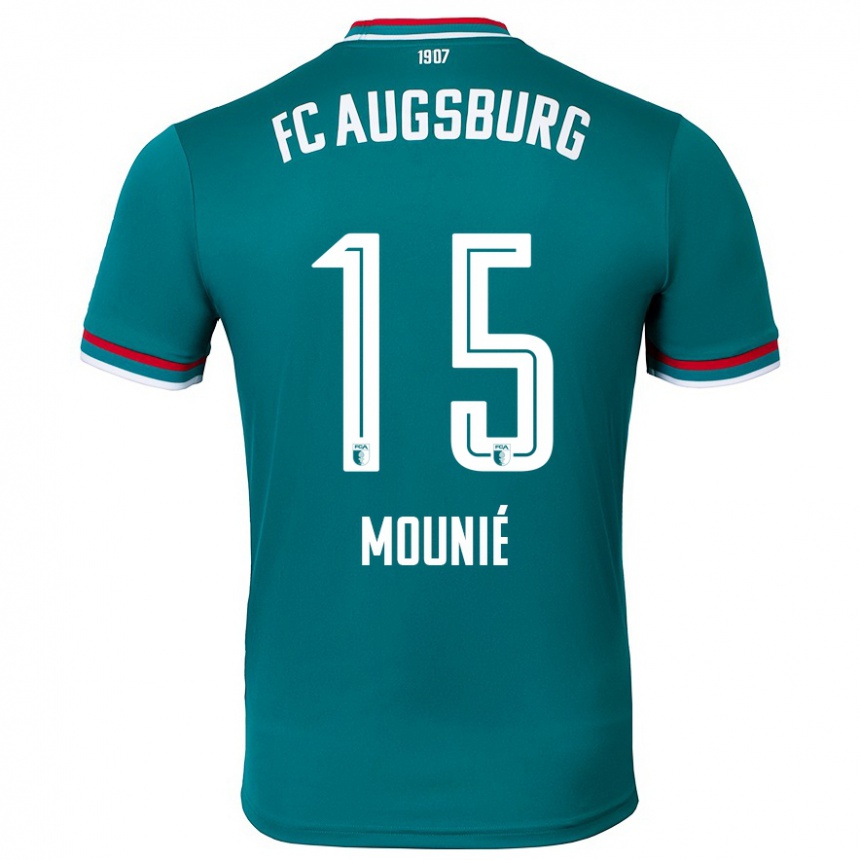 Niño Fútbol Camiseta Steve Mounié #15 Verde Oscuro 2ª Equipación 2024/25