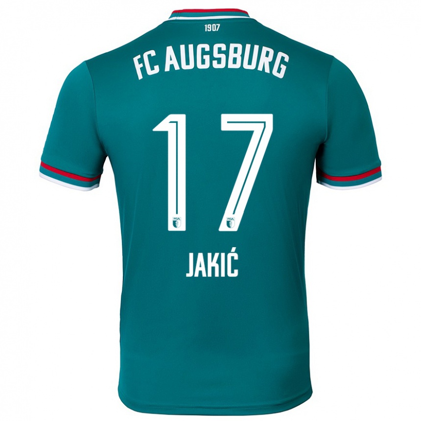 Niño Fútbol Camiseta Kristijan Jakic #17 Verde Oscuro 2ª Equipación 2024/25