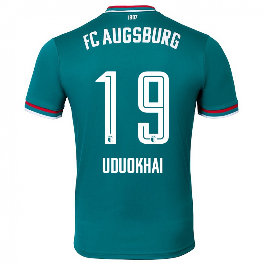 Niño Fútbol Camiseta Felix Uduokhai #19 Verde Oscuro 2ª Equipación 2024/25