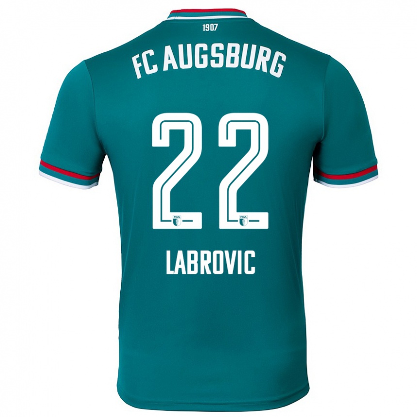 Niño Fútbol Camiseta Nediljko Labrovic #22 Verde Oscuro 2ª Equipación 2024/25