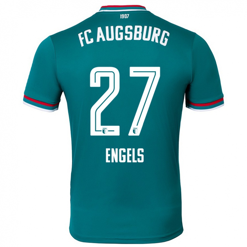 Niño Fútbol Camiseta Arne Engels #27 Verde Oscuro 2ª Equipación 2024/25