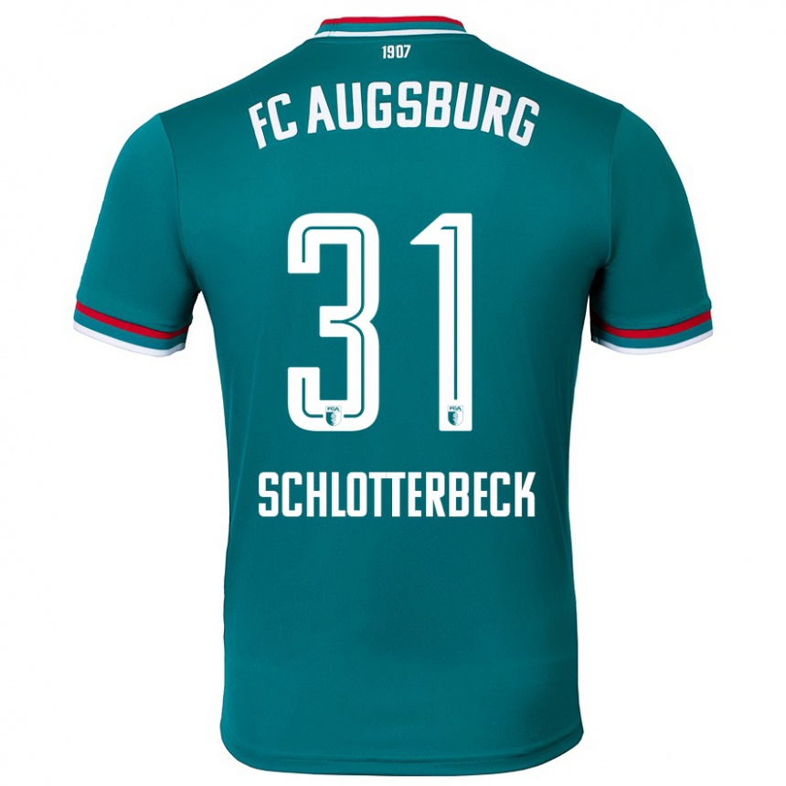 Niño Fútbol Camiseta Keven Schlotterbeck #31 Verde Oscuro 2ª Equipación 2024/25