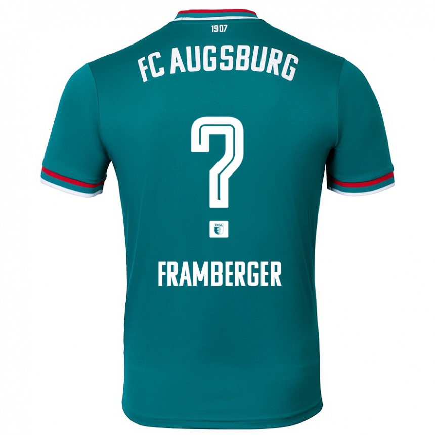 Niño Fútbol Camiseta Raphael Framberger #0 Verde Oscuro 2ª Equipación 2024/25