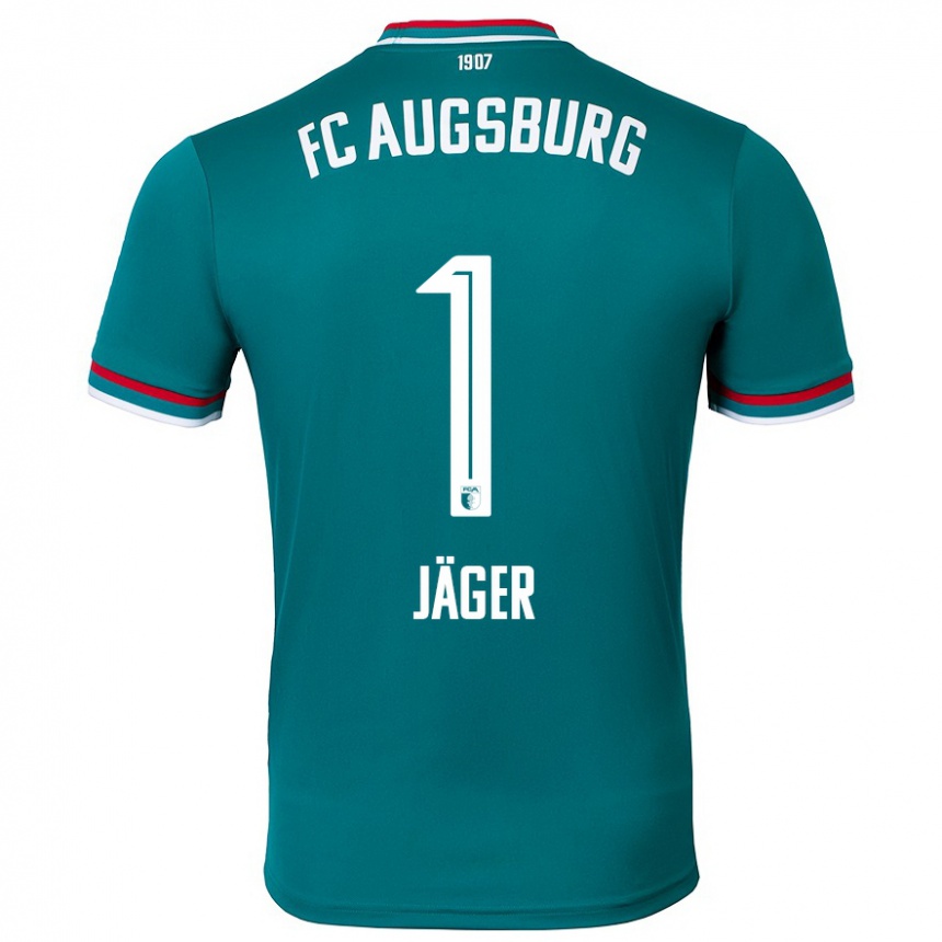 Niño Fútbol Camiseta Tobias Jäger #1 Verde Oscuro 2ª Equipación 2024/25