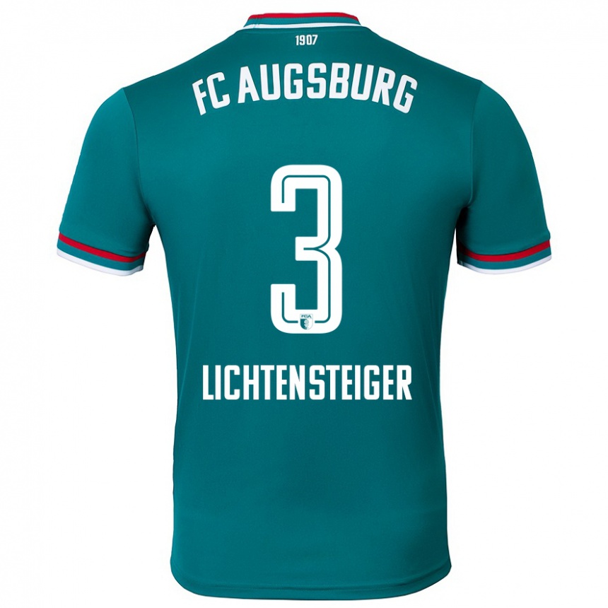 Niño Fútbol Camiseta David Lichtensteiger #3 Verde Oscuro 2ª Equipación 2024/25