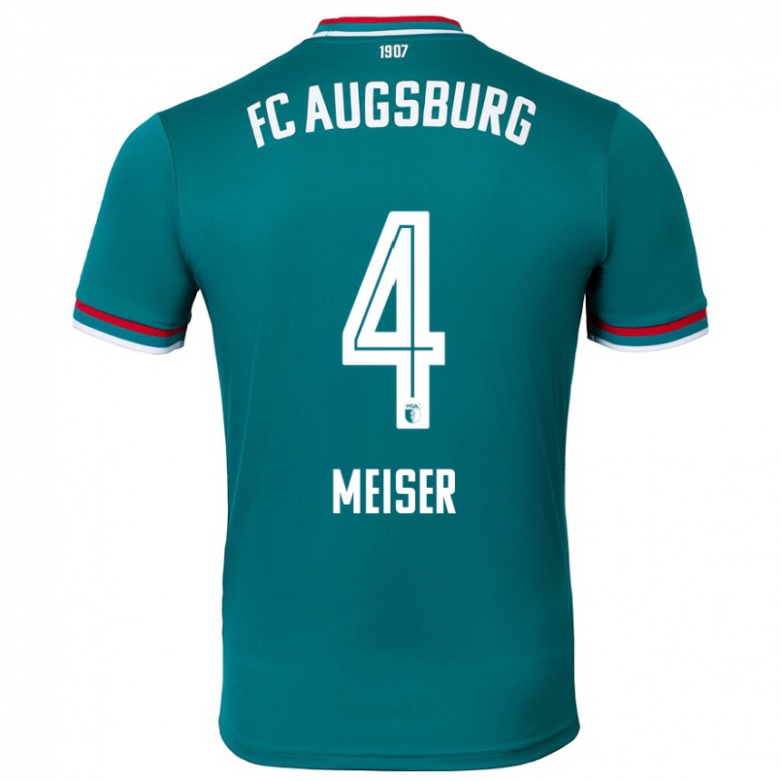 Niño Fútbol Camiseta Felix Meiser #4 Verde Oscuro 2ª Equipación 2024/25