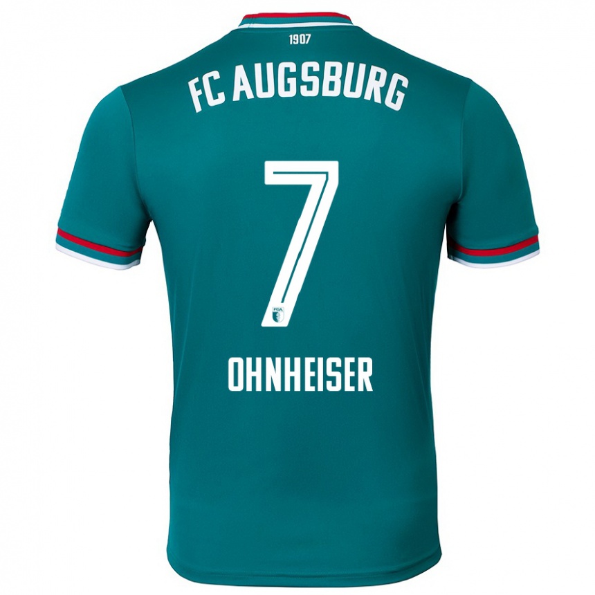 Niño Fútbol Camiseta Nico Ohnheiser #7 Verde Oscuro 2ª Equipación 2024/25