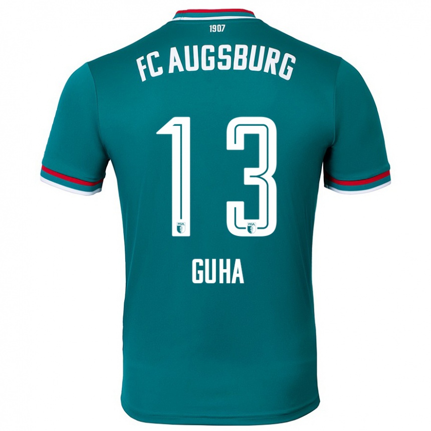 Niño Fútbol Camiseta Felix Guha #13 Verde Oscuro 2ª Equipación 2024/25