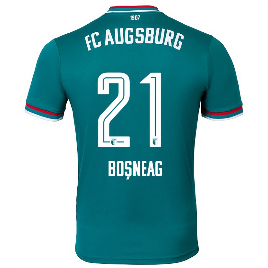 Niño Fútbol Camiseta Ioan Boșneag #21 Verde Oscuro 2ª Equipación 2024/25