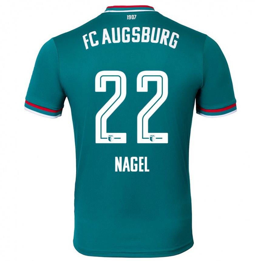 Niño Fútbol Camiseta Timo Nagel #22 Verde Oscuro 2ª Equipación 2024/25