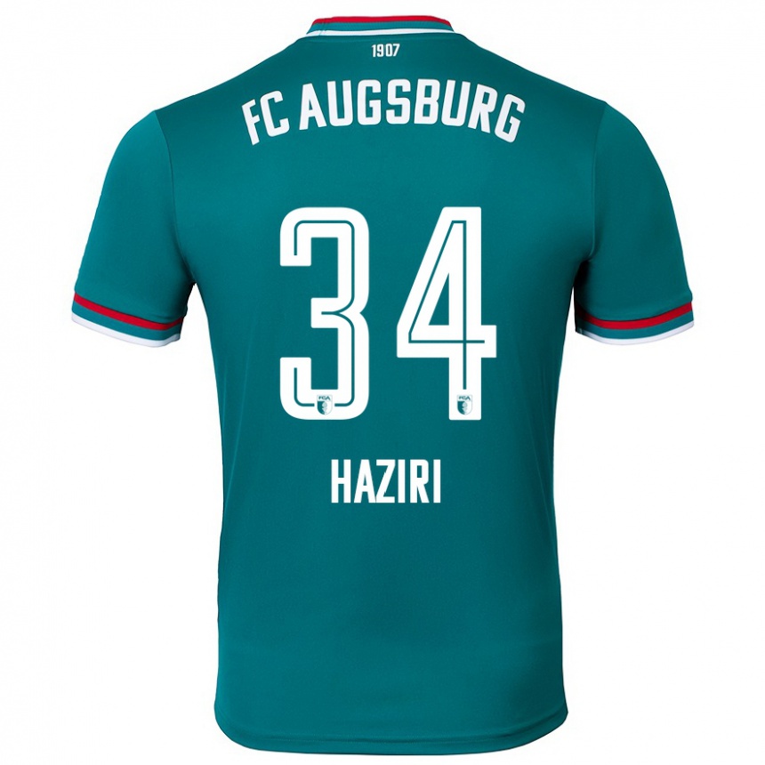 Niño Fútbol Camiseta Edi Haziri #34 Verde Oscuro 2ª Equipación 2024/25