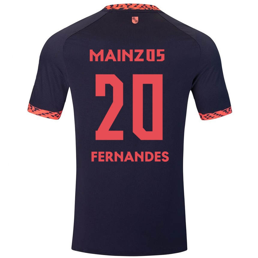 Niño Fútbol Camiseta Edimilson Fernandes #20 Azul Coral Rojo 2ª Equipación 2024/25