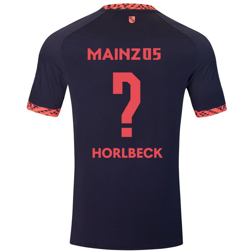 Niño Fútbol Camiseta Dominik Horlbeck #0 Azul Coral Rojo 2ª Equipación 2024/25