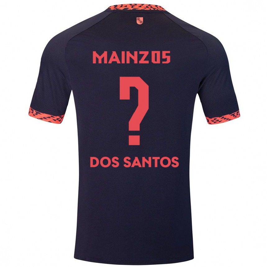 Niño Fútbol Camiseta Alexandre Tavares Dos Santos #0 Azul Coral Rojo 2ª Equipación 2024/25