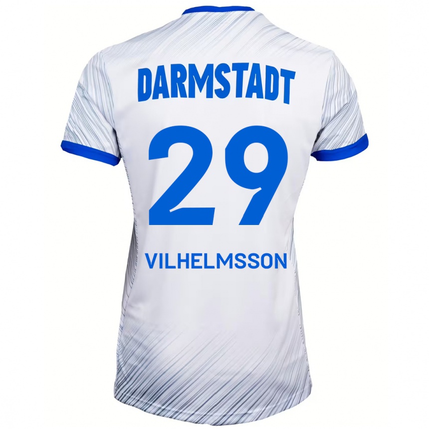 Niño Fútbol Camiseta Oscar Vilhelmsson #29 Blanco Azul 2ª Equipación 2024/25