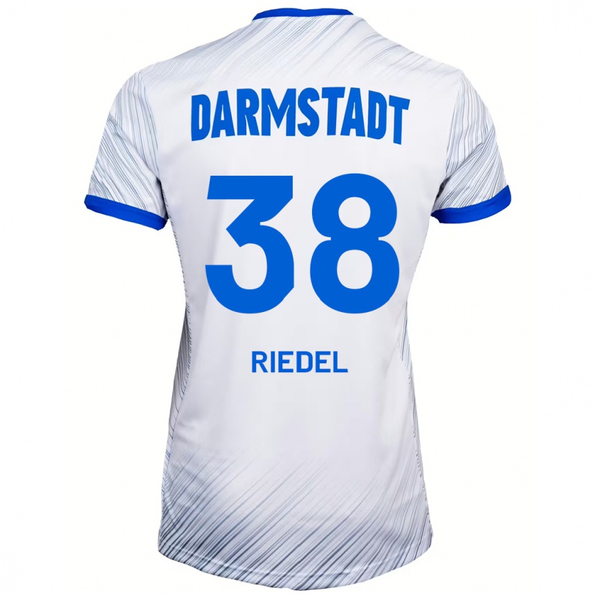 Niño Fútbol Camiseta Clemens Riedel #38 Blanco Azul 2ª Equipación 2024/25