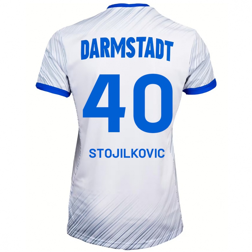 Niño Fútbol Camiseta Filip Stojilkovic #40 Blanco Azul 2ª Equipación 2024/25