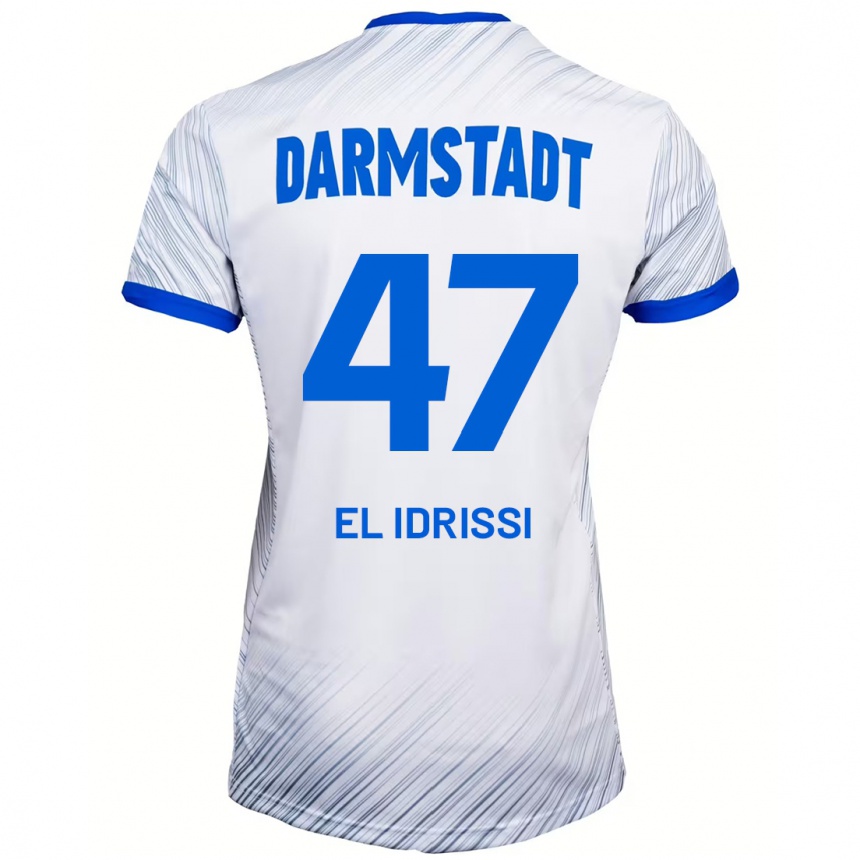 Niño Fútbol Camiseta Othmane El Idrissi #47 Blanco Azul 2ª Equipación 2024/25