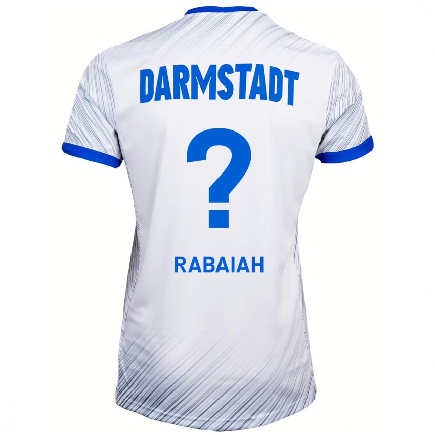 Niño Fútbol Camiseta Ali Rabaiah #0 Blanco Azul 2ª Equipación 2024/25