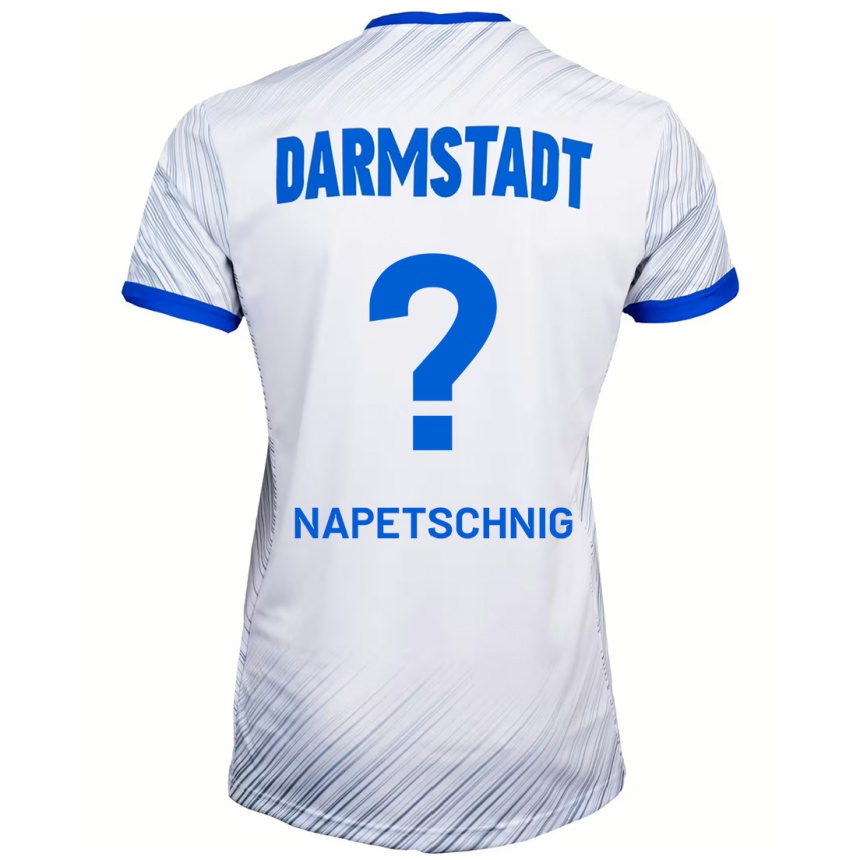 Niño Fútbol Camiseta Raphael Napetschnig #0 Blanco Azul 2ª Equipación 2024/25