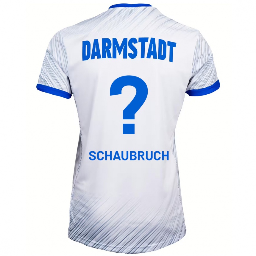 Niño Fútbol Camiseta Julian Schaubruch #0 Blanco Azul 2ª Equipación 2024/25