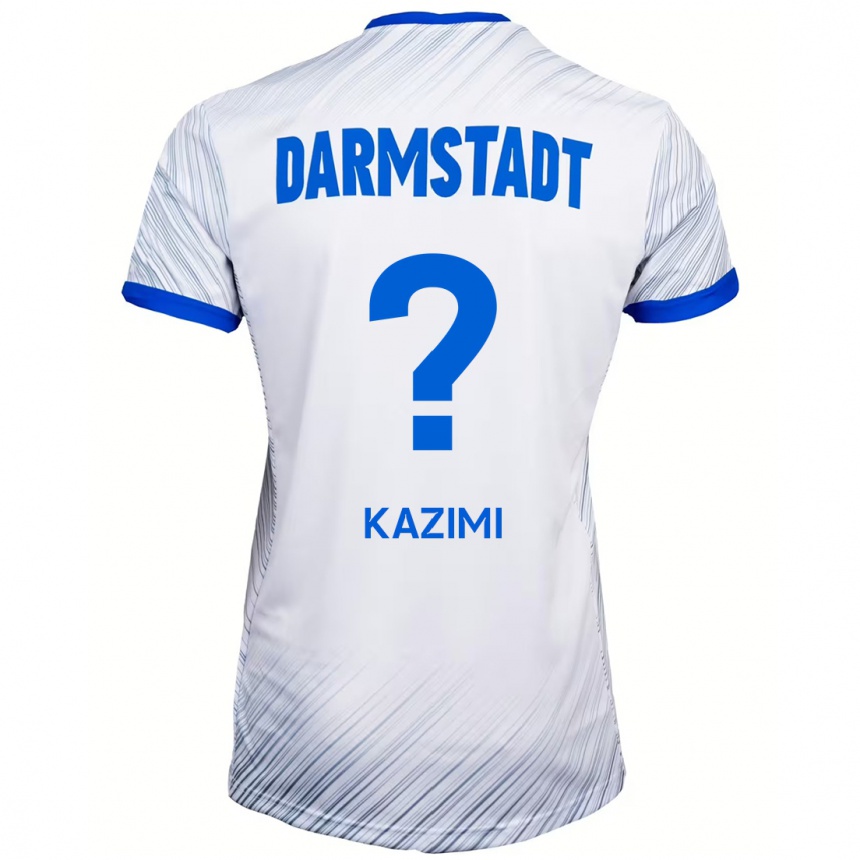 Niño Fútbol Camiseta Yasin Kazimi #0 Blanco Azul 2ª Equipación 2024/25