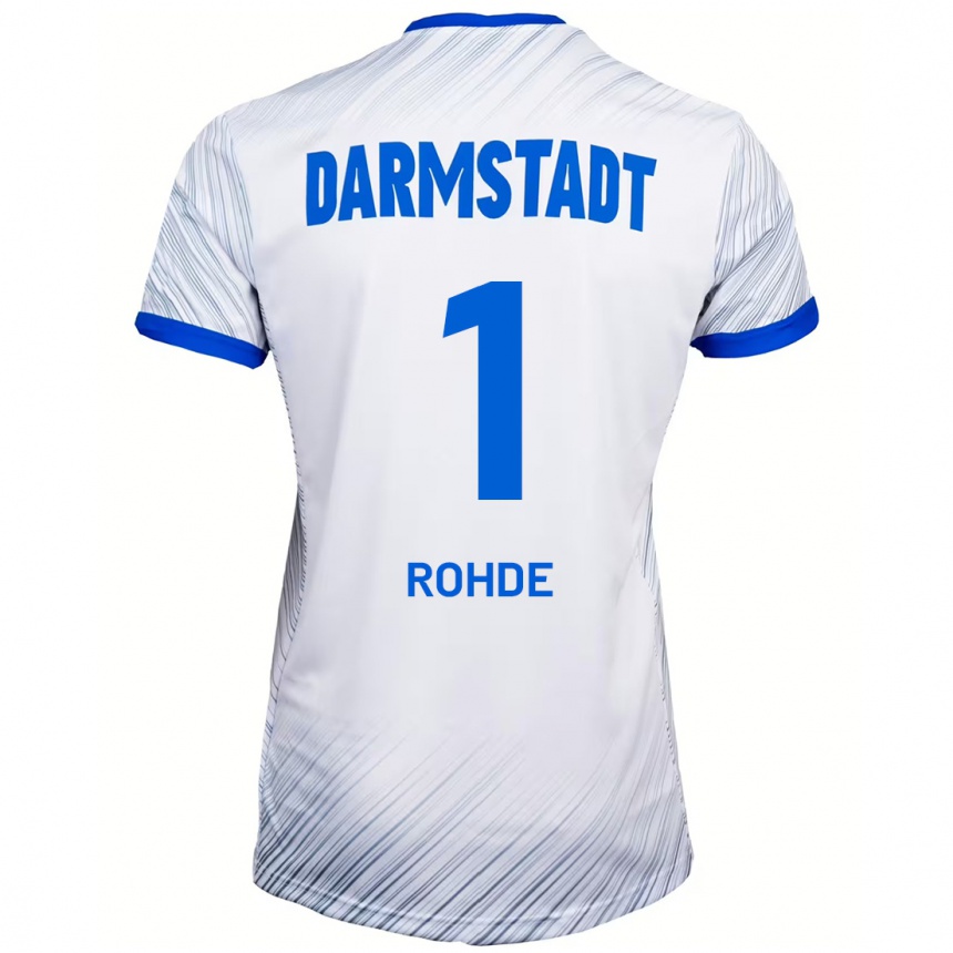 Niño Fútbol Camiseta Til Rohde #1 Blanco Azul 2ª Equipación 2024/25