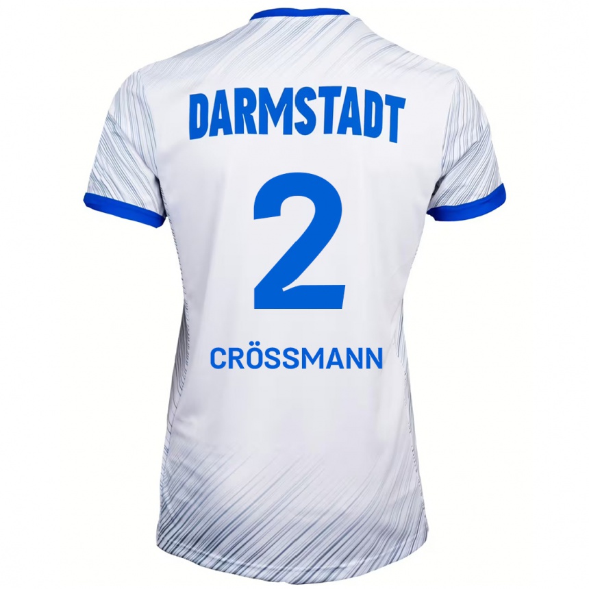 Niño Fútbol Camiseta Elias Crößmann #2 Blanco Azul 2ª Equipación 2024/25