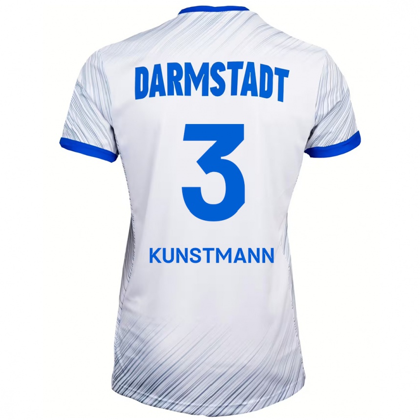 Niño Fútbol Camiseta Kelvin Kunstmann #3 Blanco Azul 2ª Equipación 2024/25