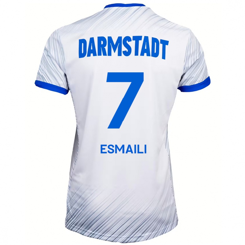 Niño Fútbol Camiseta Ali Esmaili #7 Blanco Azul 2ª Equipación 2024/25