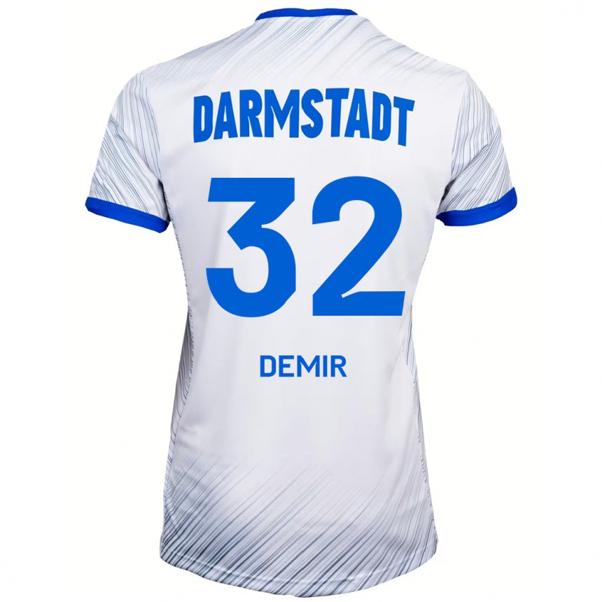 Niño Fútbol Camiseta Lean Demir #32 Blanco Azul 2ª Equipación 2024/25