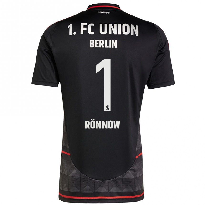 Niño Fútbol Camiseta Frederik Rönnow #1 Negro 2ª Equipación 2024/25