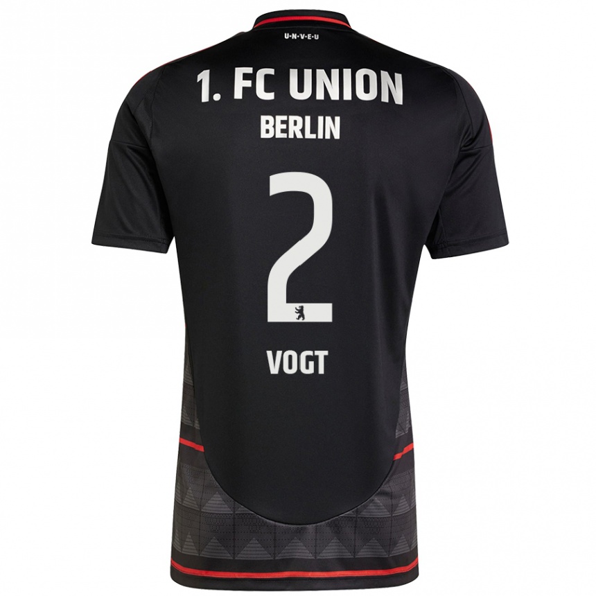 Niño Fútbol Camiseta Kevin Vogt #2 Negro 2ª Equipación 2024/25