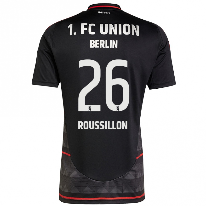 Niño Fútbol Camiseta Jérôme Roussillon #26 Negro 2ª Equipación 2024/25