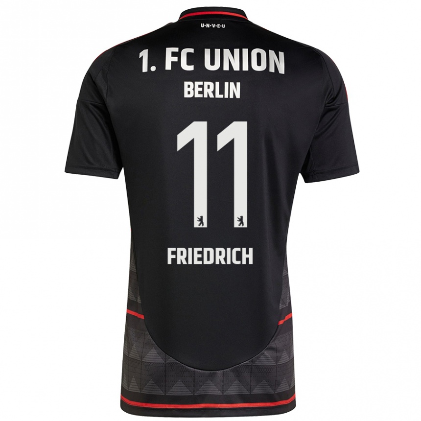 Niño Fútbol Camiseta Julien Friedrich #11 Negro 2ª Equipación 2024/25