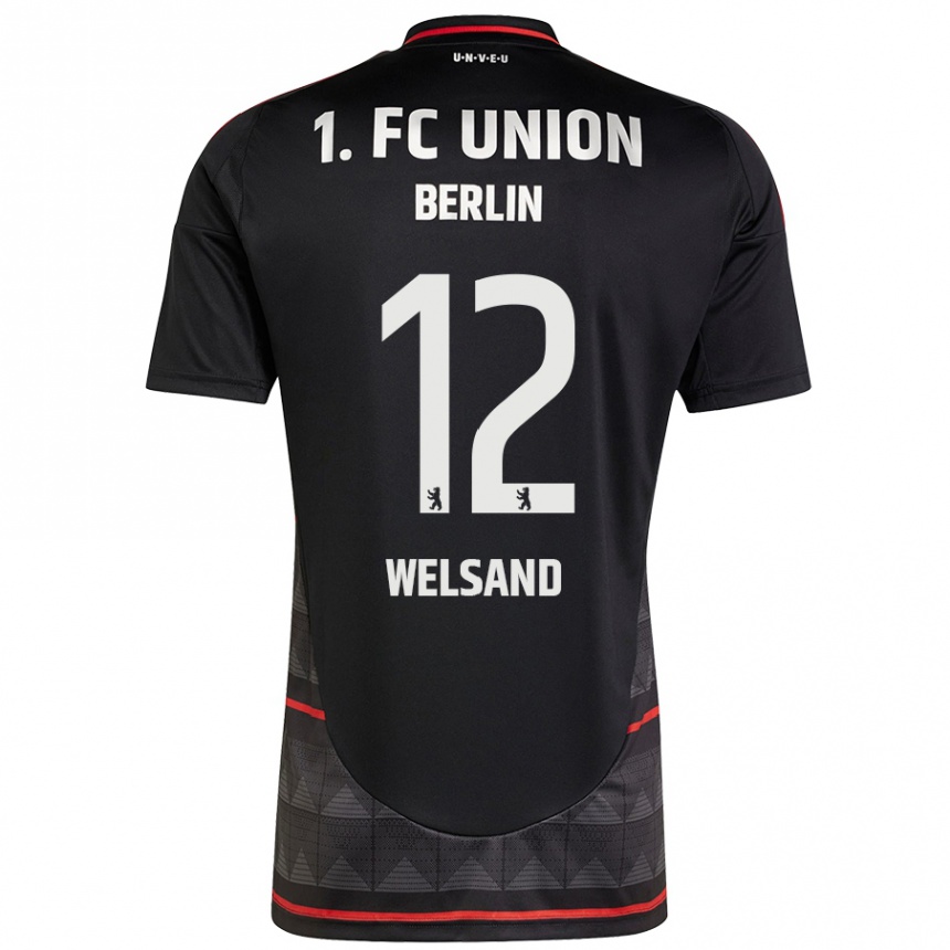 Niño Fútbol Camiseta Oskar Welsand #12 Negro 2ª Equipación 2024/25