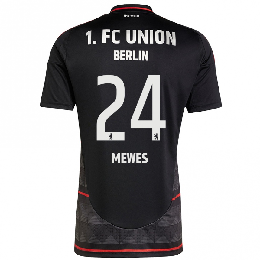 Niño Fútbol Camiseta Gennaro Mewes #24 Negro 2ª Equipación 2024/25