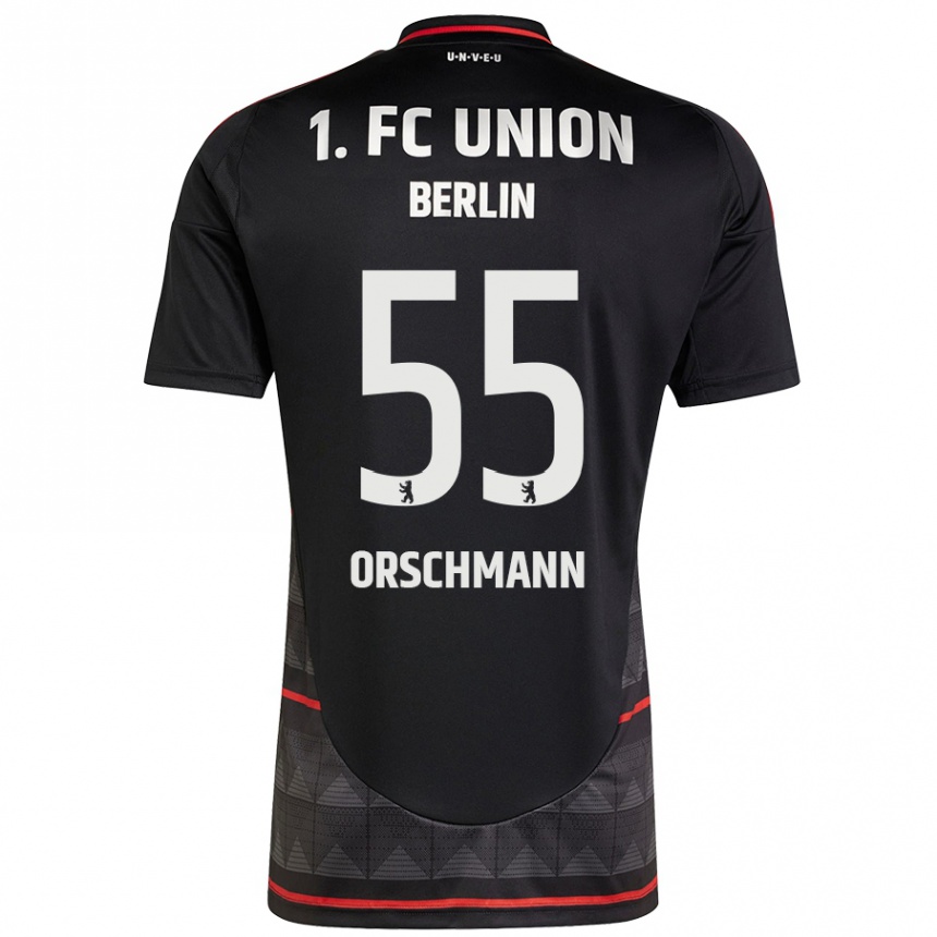 Niño Fútbol Camiseta Katja Orschmann #55 Negro 2ª Equipación 2024/25