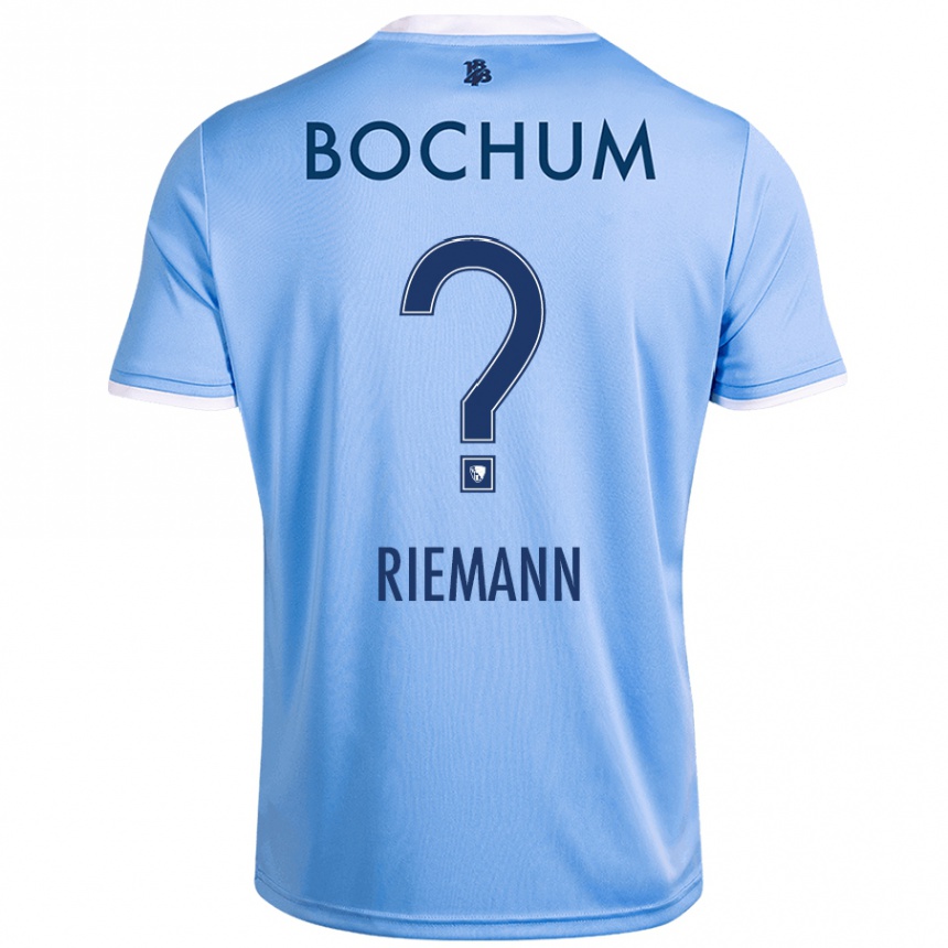 Niño Fútbol Camiseta Manuel Riemann #0 Azul Cielo 2ª Equipación 2024/25