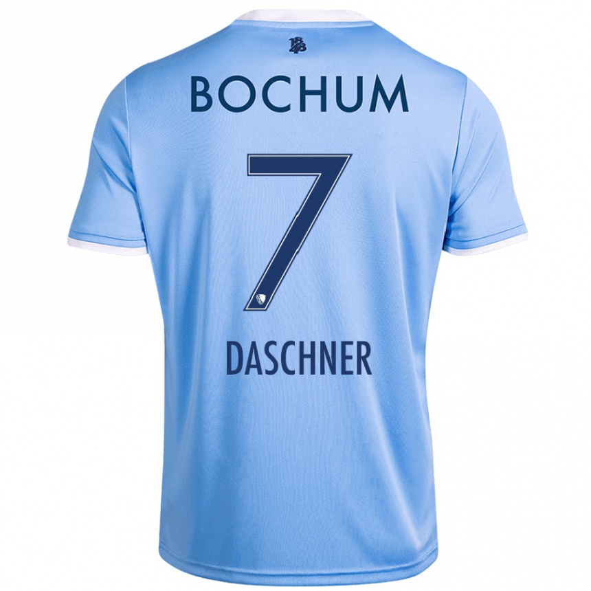 Niño Fútbol Camiseta Lukas Daschner #7 Azul Cielo 2ª Equipación 2024/25