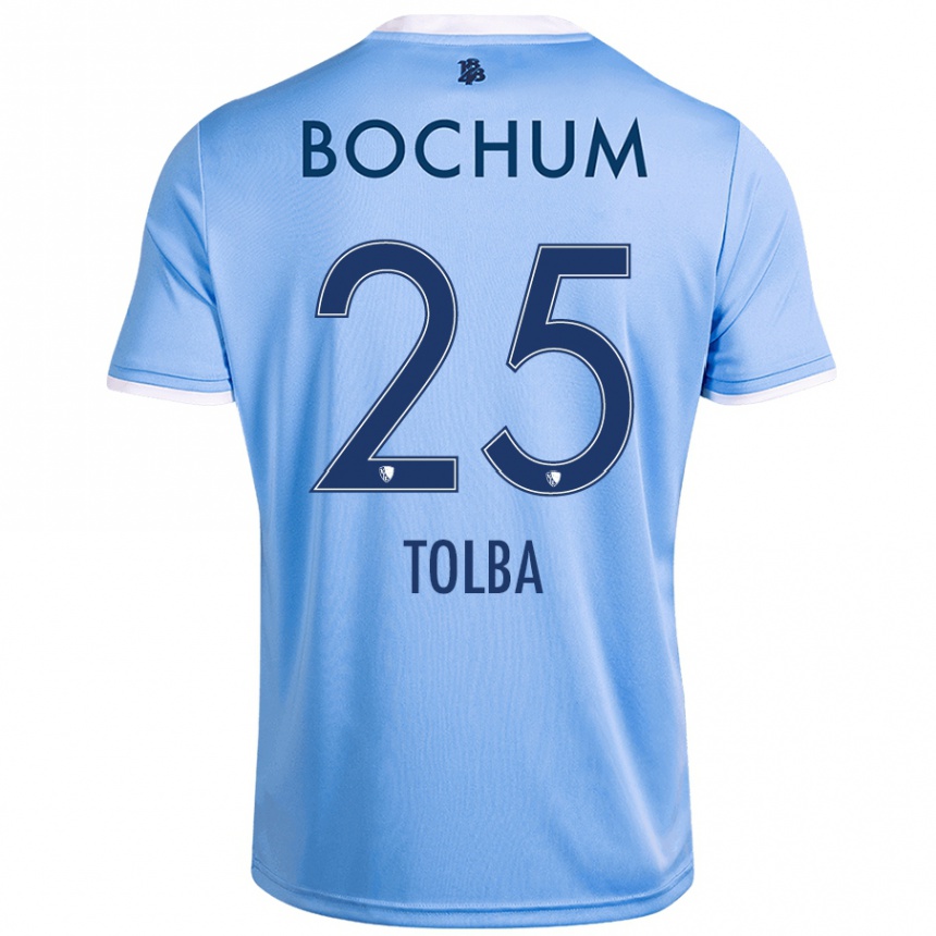 Niño Fútbol Camiseta Mohammed Tolba #25 Azul Cielo 2ª Equipación 2024/25