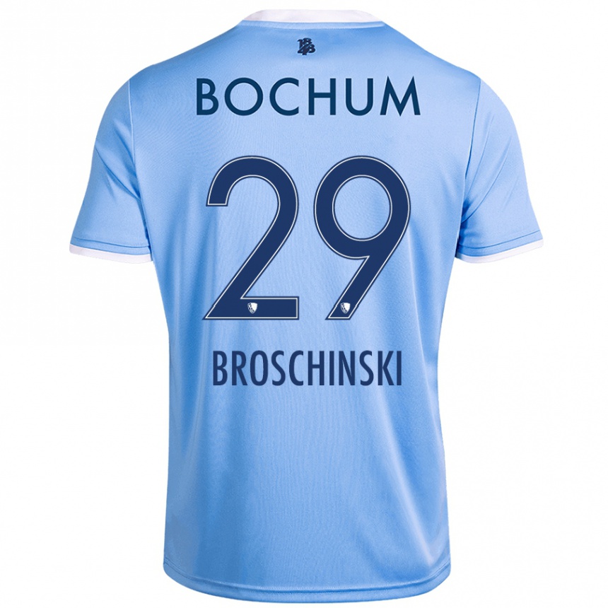 Niño Fútbol Camiseta Moritz Broschinski #29 Azul Cielo 2ª Equipación 2024/25