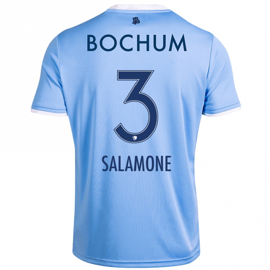 Niño Fútbol Camiseta Elia-Giona Salamone #3 Azul Cielo 2ª Equipación 2024/25