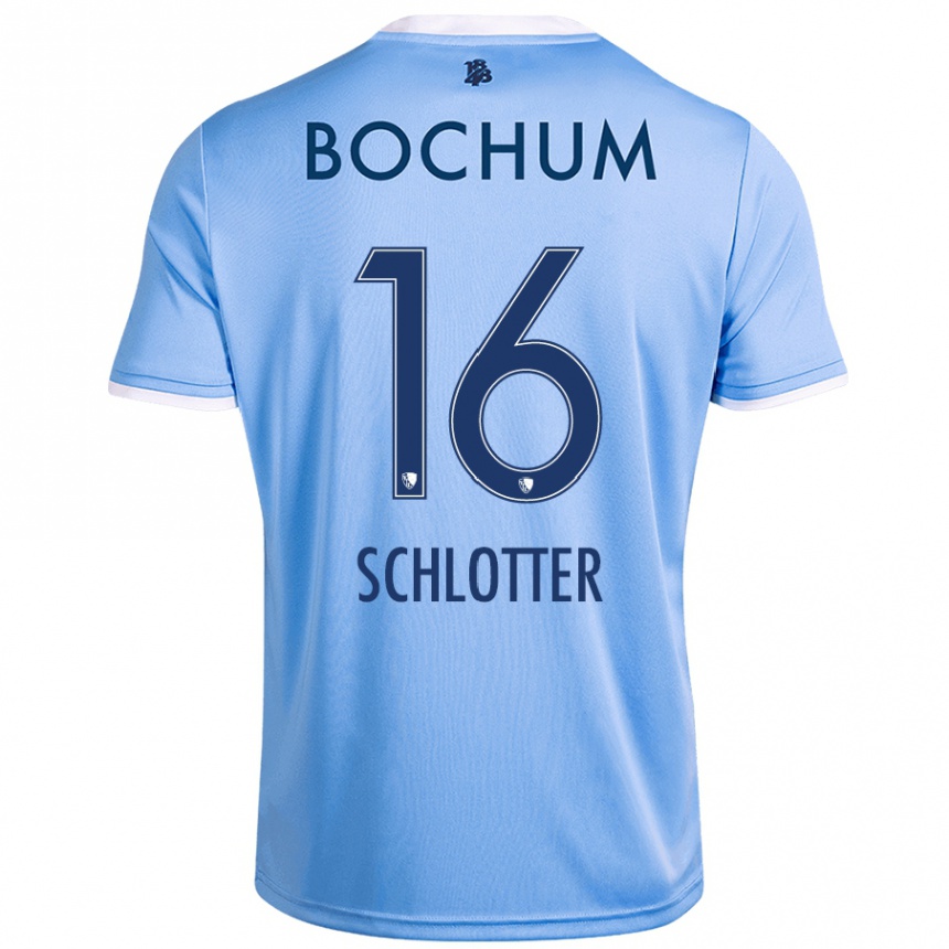 Niño Fútbol Camiseta Joel Schlotter #16 Azul Cielo 2ª Equipación 2024/25