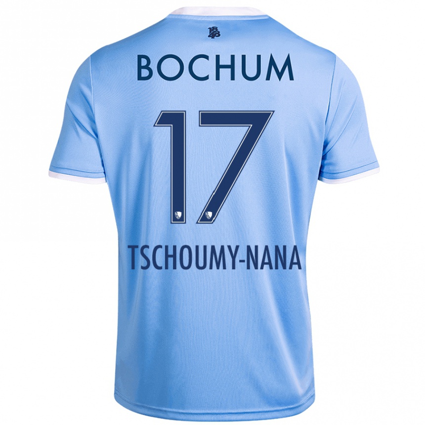 Niño Fútbol Camiseta Daryl Tschoumy-Nana #17 Azul Cielo 2ª Equipación 2024/25