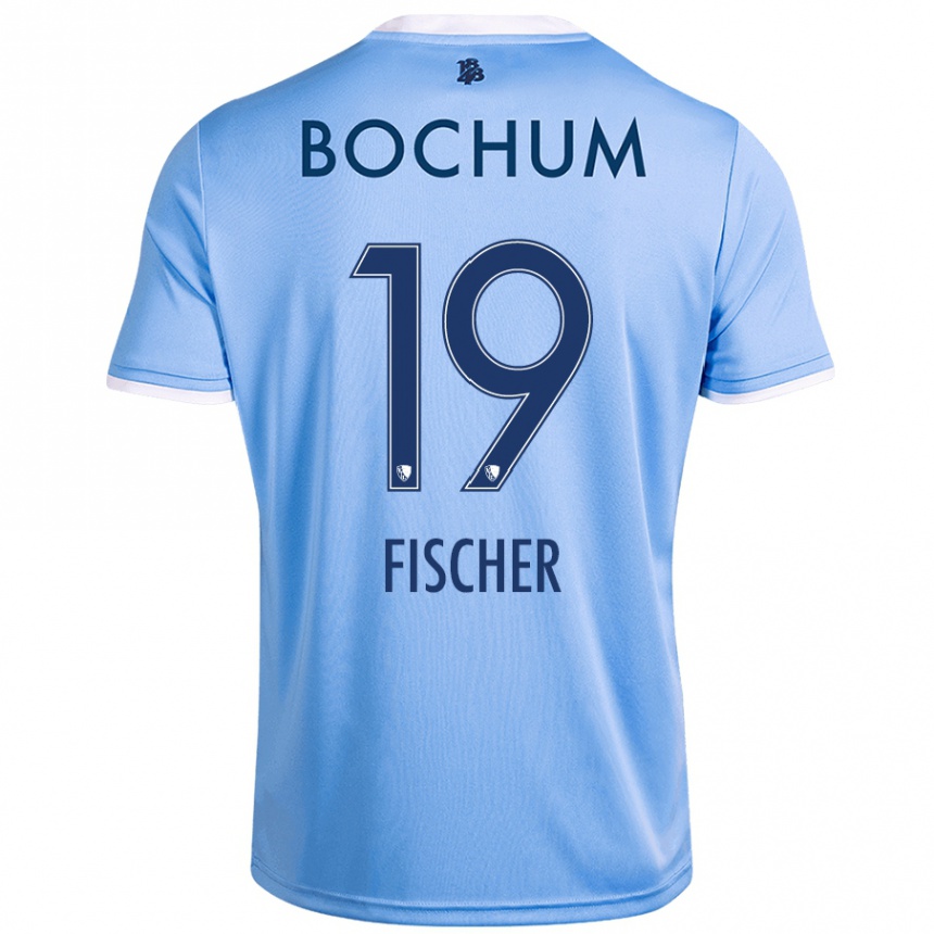 Niño Fútbol Camiseta Desmond Fischer #19 Azul Cielo 2ª Equipación 2024/25