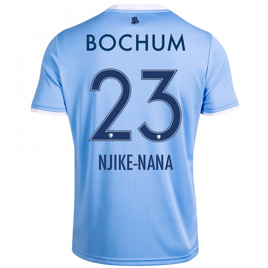 Niño Fútbol Camiseta Jean-Philippe Njike-Nana #23 Azul Cielo 2ª Equipación 2024/25