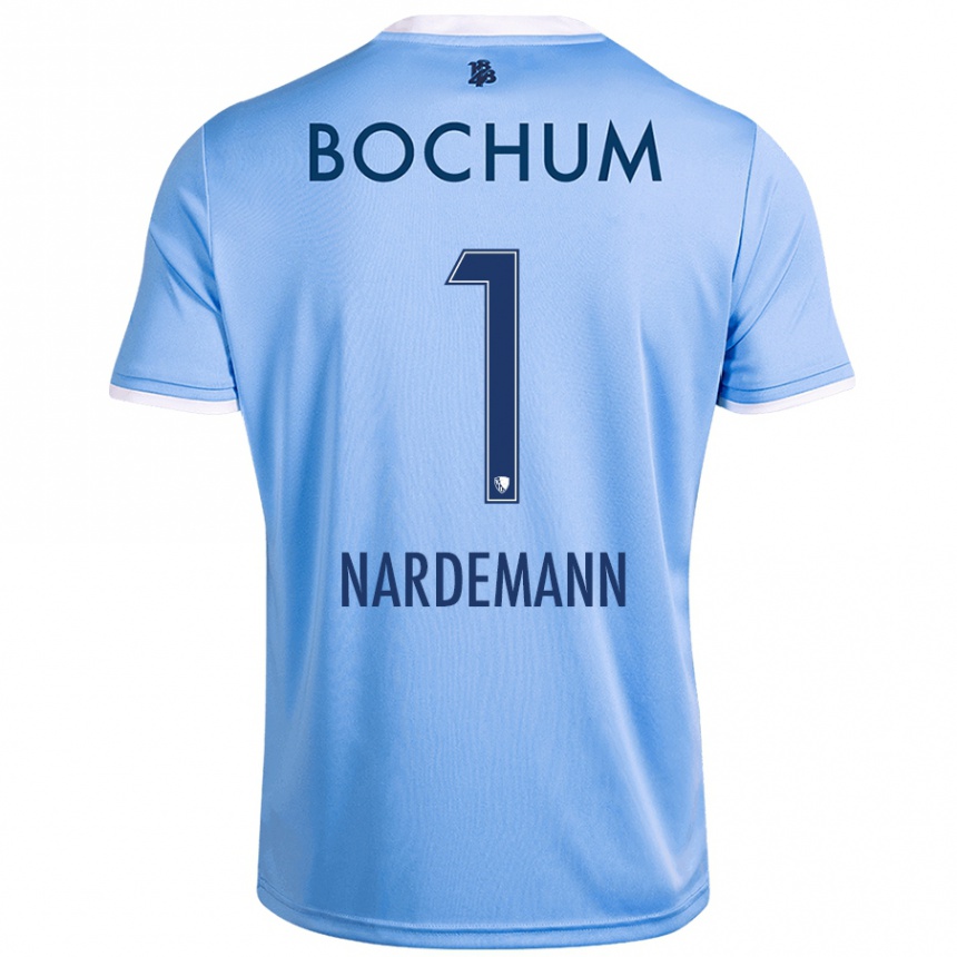 Niño Fútbol Camiseta Kari Närdemann #1 Azul Cielo 2ª Equipación 2024/25