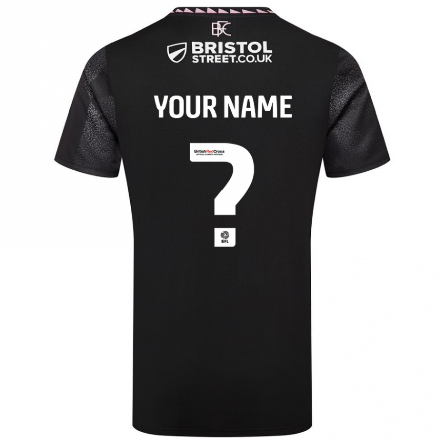 Niño Fútbol Camiseta Su Nombre #0 Negro 2ª Equipación 2024/25