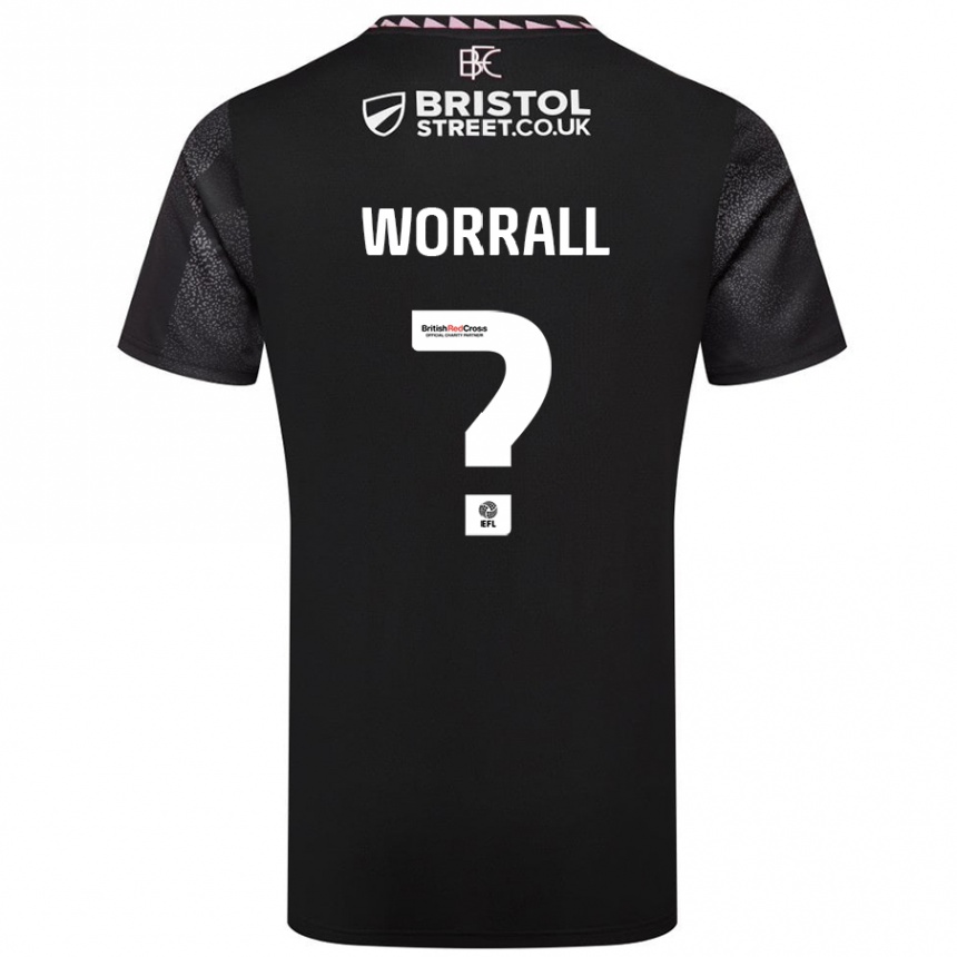 Niño Fútbol Camiseta Joe Worrall #0 Negro 2ª Equipación 2024/25